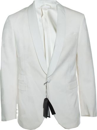 Neil Barrett t, White camo printed tuxedo jacket