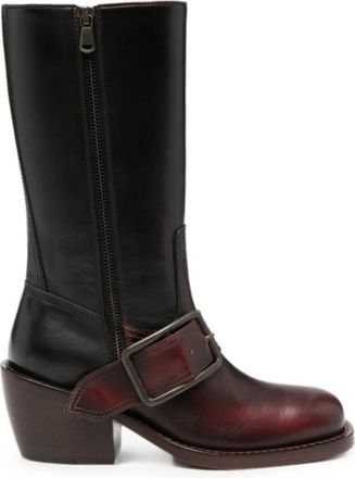 Dries Van Noten Cowboylaarzen - Dames - Cowboylaarzen - Rood - 37 EU - Leer - Schoenen