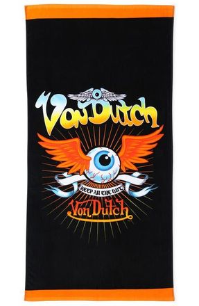 Von Dutch Iconic Y2K 100% Cotton 30x60 Beach Towel | Hot Pink Cheetah in Crossroads at Nordstrom