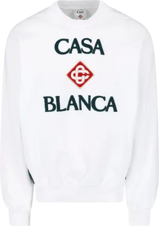 Casablanca Casa Blanca Logo Sweater With Distinctive Emblem