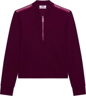 GCDS Trui met ritskraag - Dames - Vesten met rits - Rood - S - Hoodies & sweatvesten