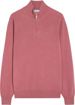 Brunello Cucinelli Half-zip Cashmere Jumper - Coral - 52 (IT52 / XL)