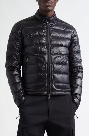 Moncler Acorus Short Down Jacket in Black/Black at Nordstrom, Size 2
