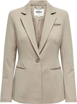 Only Only, Dames, Jassen, Beige, Maat: XL Leer