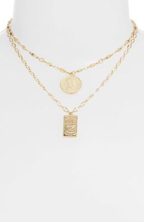 Ettika Set of 2 Pendant Necklaces in Gold at Nordstrom