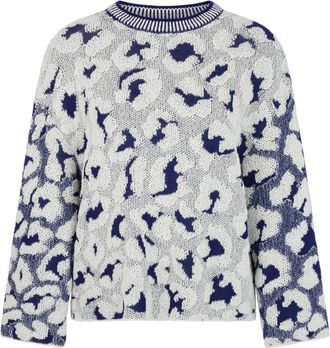 Marc Cain Pullover Gebreid in Duitsland - Dames - Ronde hals truien - Veelkleurig - XL - Truien & Vesten
