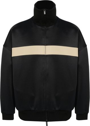 Fear of God striped zipped jacket - men - Cotton/Nylon - M - Black