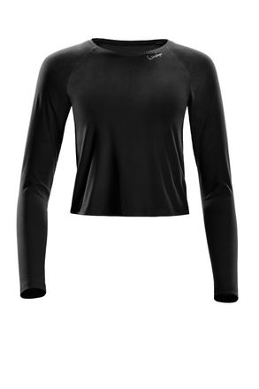 Winshape Langarmshirt WINSHAPE AET119LS, Damen, Gr. XXL, schwarz, 85% Polyester, 15% Elasthan, Rundhals, Shirts Langarmshirt, Cropped Functional Light and Soft