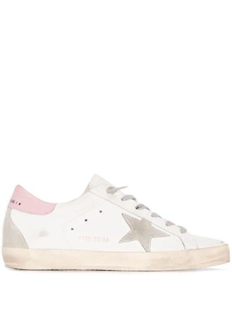 Golden Goose Super Star Leather Upper And Heel Suede Star And Spur C