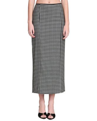 Avec Les Filles Slim Linen-Blend Maxi Skirt