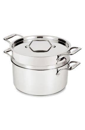 All-Clad Simply Strain 8-Quart Stainless Steel Multipot with Insert in Silver at Nordstrom