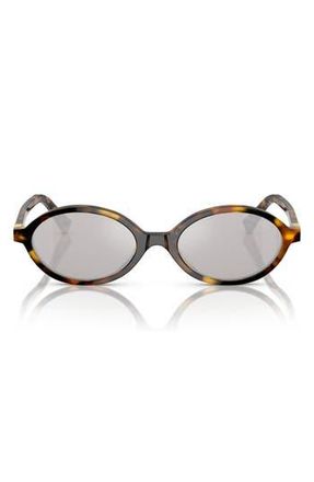 Miu Miu 50mm Oval Sunglasses in Honey Havana at Nordstrom Rack