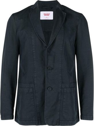 Orlebar Brown single-breasted linen-cotton blazer - men - Cotton/Cotton/Linen/Flax - M - Blue