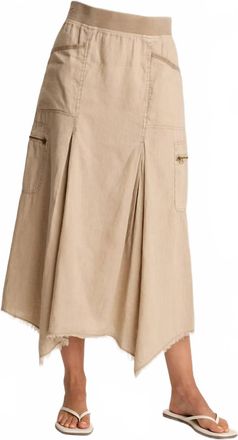 Xcvi Doak Sharkbite Hem And Cargo Pockets Skirt In Tanglewood Pigment