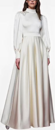 Copurs Selena embellished maxi dress - women - Polyester/Lycra - 46 - Neutrals