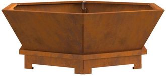 vidaXL Hoguera Marrón 75 x 75 x 28 cm Acero oxidado Vidaxl