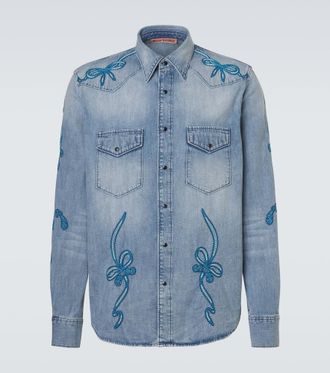 Acne Studios Embroidered denim shirt