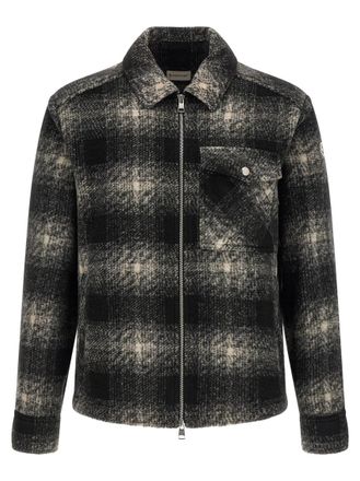 Moncler Grey Regular Zip Up Overshirt