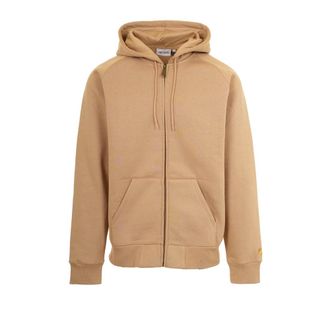 Carhartt Work in Progress Carhartt Wip, Zip-throughs, male, Brown, Size: XL Hooded Chase Jacket