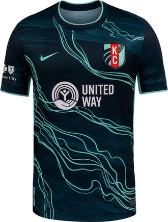 Nike Kansas City Current Stadium Away Nike Mens Dri-FIT NWSL Replica Jersey in Blue | P35556KCSL26-DOB