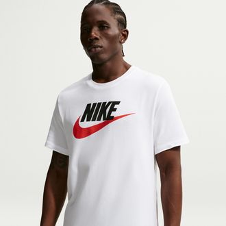 Nike Mens Nike Sportswear T-Shirt in White | AR5004-100