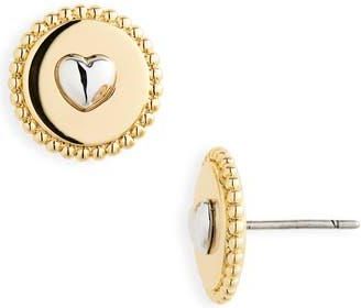 Kate Spade New York heartful stud earrings in Gold/Silver at Nordstrom Rack