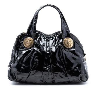 Gucci Pre-owned Gucci Large Patent Hysteria Satchel Ladies 197019 204991