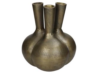 Schubiger M&ouml;bel Vase Aluminium Gold H: 36 cm