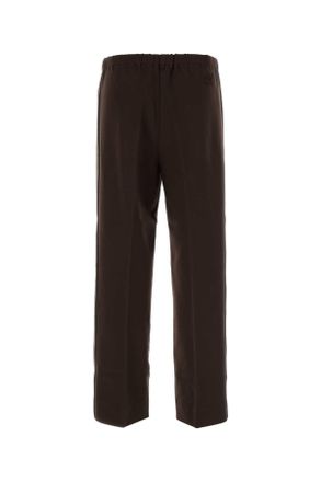 Miu Miu Womens Brown Stretch Viscose Blend Pant Cacao Eapavi Pantaloni