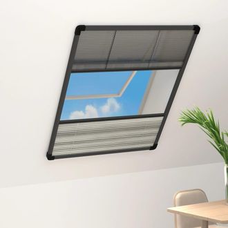 vidaXL Mosquitera Plisada Vidaxl Con Estor Enrollable, Aluminio, 60x80 Cm