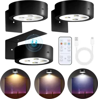 OEM Faretto A 3 Elementi Per Quadri, Striscia Led Wireless Con Telecomando, Intensit&agrave; Regolabile E Timer, 3 Modalit&agrave; Di Illuminazione, Illuminazione Per M
