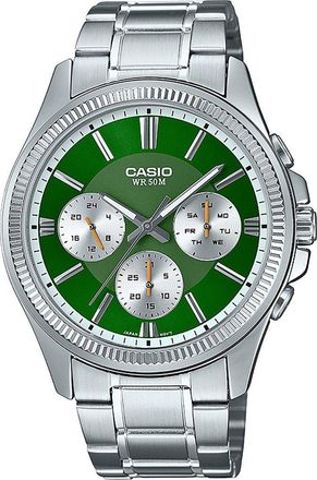 Casio Collection Mens Silver Watch MTP-1375PD-3AVEF Stainless Steel - One Size