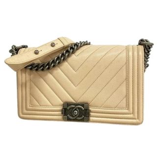 Chanel Pre-owned Vintage Schoudertas - Dames - Pre-owned - Beige - Maat: ONE Size Leer