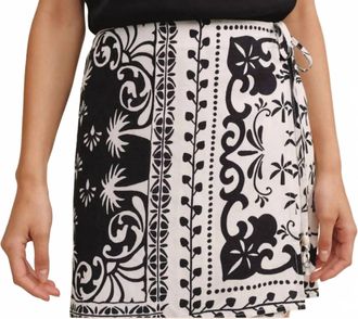 Bella Dahl Wrap Skirt With Sash In Tropical Bandana Print