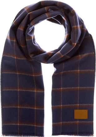 Vince Doubleface Windowpane Wool & Cashmere-Blend Scarf