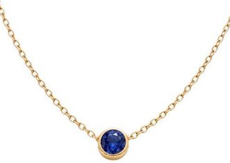 Argento Vivo Birthstone Pendant Necklace in Gold/september at Nordstrom