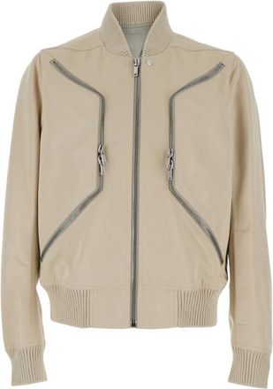 Rick Owens Heizer Flight Bomber Jacket - Heren - Bomber jackets - Beige - L - Katoen - Jassen