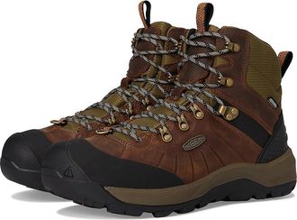Keen Revel 4 Mid Height Polar Insulated Waterproof Mens Shoes Bison/Orange Pepper : 10.5 D - Medium, Textile/Leather
