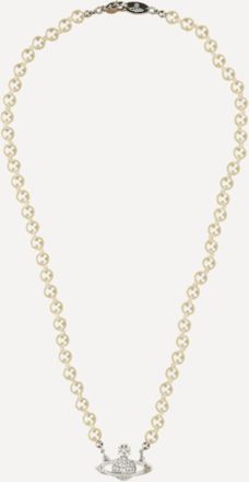 Vivienne Westwood Man Mini Bas Relief Pearl Necklace Female UNI