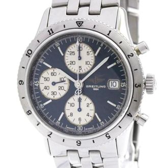 Breitling Pre-owned Navitimer A13023 Polshorloge - Heren - Pre-owned - Blauw - Maat: ONE Size