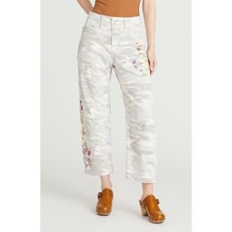 Free People Bri Barrel Leg Cargo Jeans in Light Camo at Nordstrom Rack, Size 32