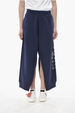 Maison Margiela MM6 Cropped-Fit Cotton Joggers With Slits size Xxl
