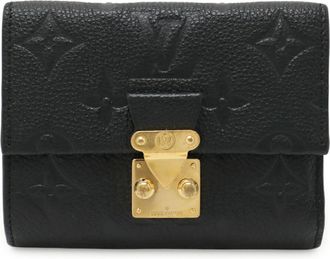 Louis Vuitton Monogram Empreinte Black Noir Monogram Empreinte Wallet (Tri-Fold) (Pre-Owned)
