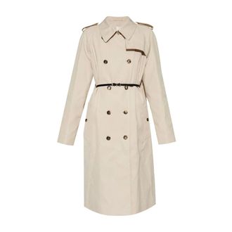 Givenchy Double-Breasted Coats, female, Beige, Size: 2XS Beige Classic Double-Breasted Coat