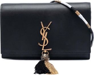 Saint Laurent Pre-owned Saint Laurent Smooth Calfskin Monogram Kate Bicolor Tassel Wallet On Strap Ladies 0UEE6WD54DF79U0T