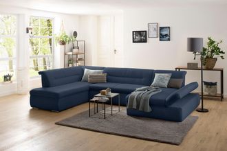 Inosign Wohnlandschaft »Avesa U-Form« Wahlweise mit Armteilverstellung und Bettfunktion, B/T/H: 355/216/80cm