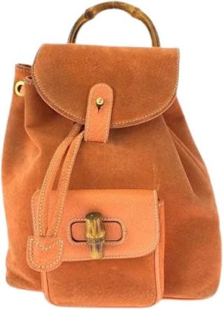 Gucci Pre-owned Backpacks, female, Orange, Size: ONE SIZE Pre-owned Backpack