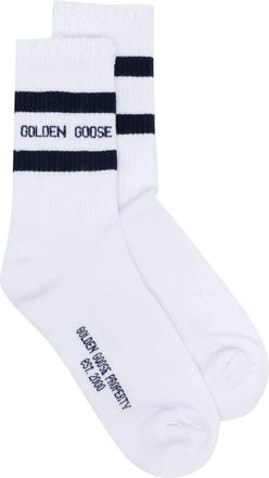Golden Goose Socks High Rib - unisex - Sokken - Wit - M - Katoen - Ondergoed