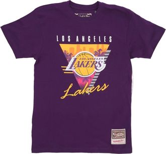 Mitchell & Ness NBA Final Seconds Tee Paars - Heren - T-shirts - Paars - XL - Katoen - Tops