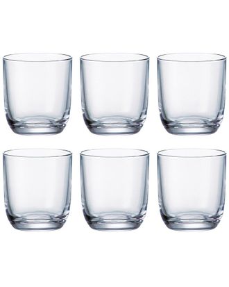 Barski Set Of 6 Crystal Double Old Fashioned Tumbler Glasses
